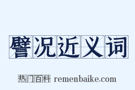 譬况近义词是什么意思的图片